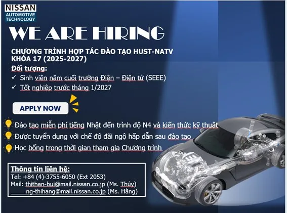 Tuyển sinh chương trình hợp tác đào tạo HUST-NATV khóa 17 (2025-2027)
