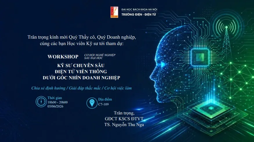 Hội thảo: Cơ hội nghề nghiệp sau đại học: Kỹ sư chuyên sâu dưới góc nhìn của Doanh nghiệp '