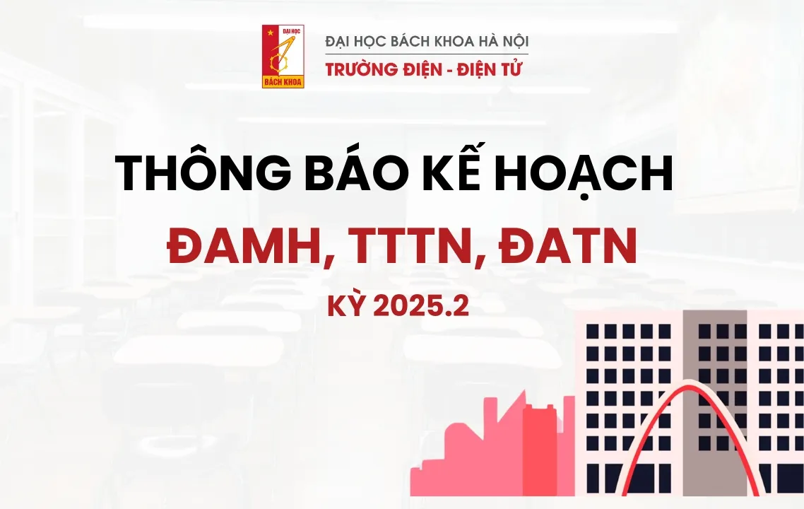 Thông báo về Đồ án môn học, TTTN và Đồ án Tốt nghiệp kỳ 2025.2